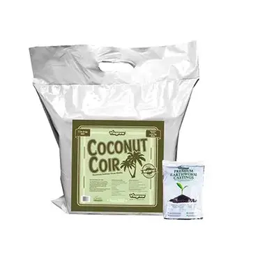 The Harvest Company Viagrow 5Kg (11Lb) Coconut Coir Block Omri Organic & 1Lb Earth Worm Castings 1
