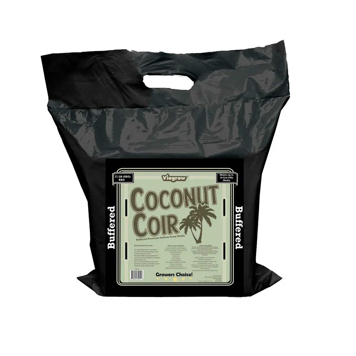 The Harvest Company Viagrow 5 Kg (11 Lb.) Buffered Compressed Coconut Coir Premium Grow Media 198-Pallet (Vccb5b-Pt) 2