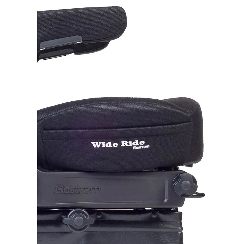 #5A19071-900 Bostrom Semi-Truck Seat - Wide Ride Core Low Base Mid-Back W/ Armrests - Black Ultra-Leather 2