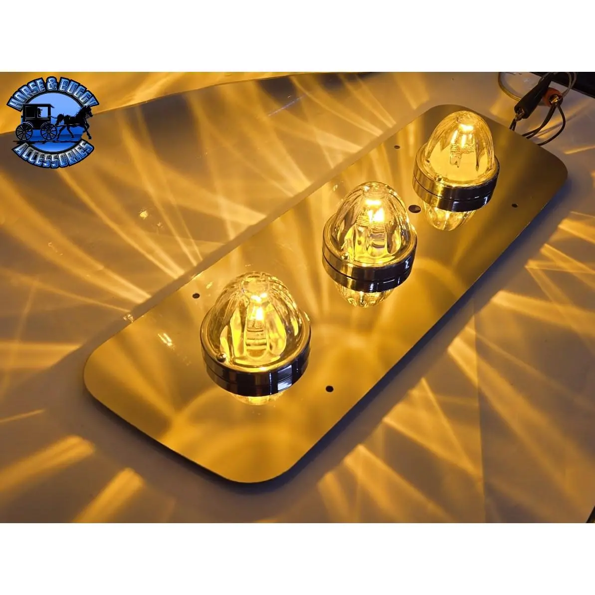 Ss-#1019 Peterbilt 63" Ultracab Sleeper Plate 2008+ (3) Light Hole (Oem Mounting Hole) (Plate Only) 1