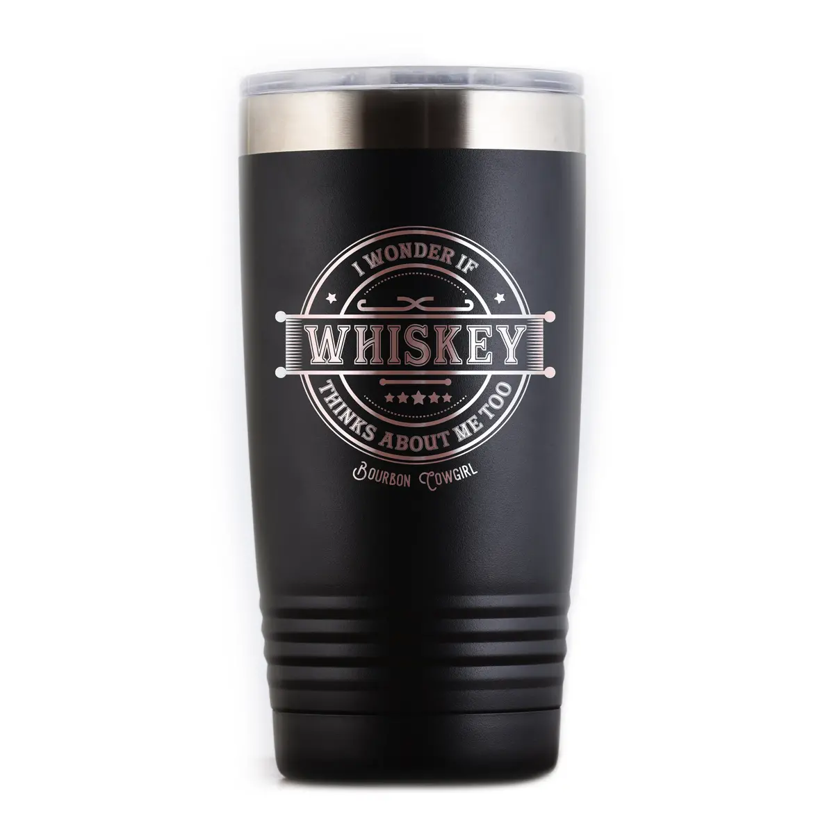 I Wonder If Whiskey Thinks About Me Too Travel Tumbler 1