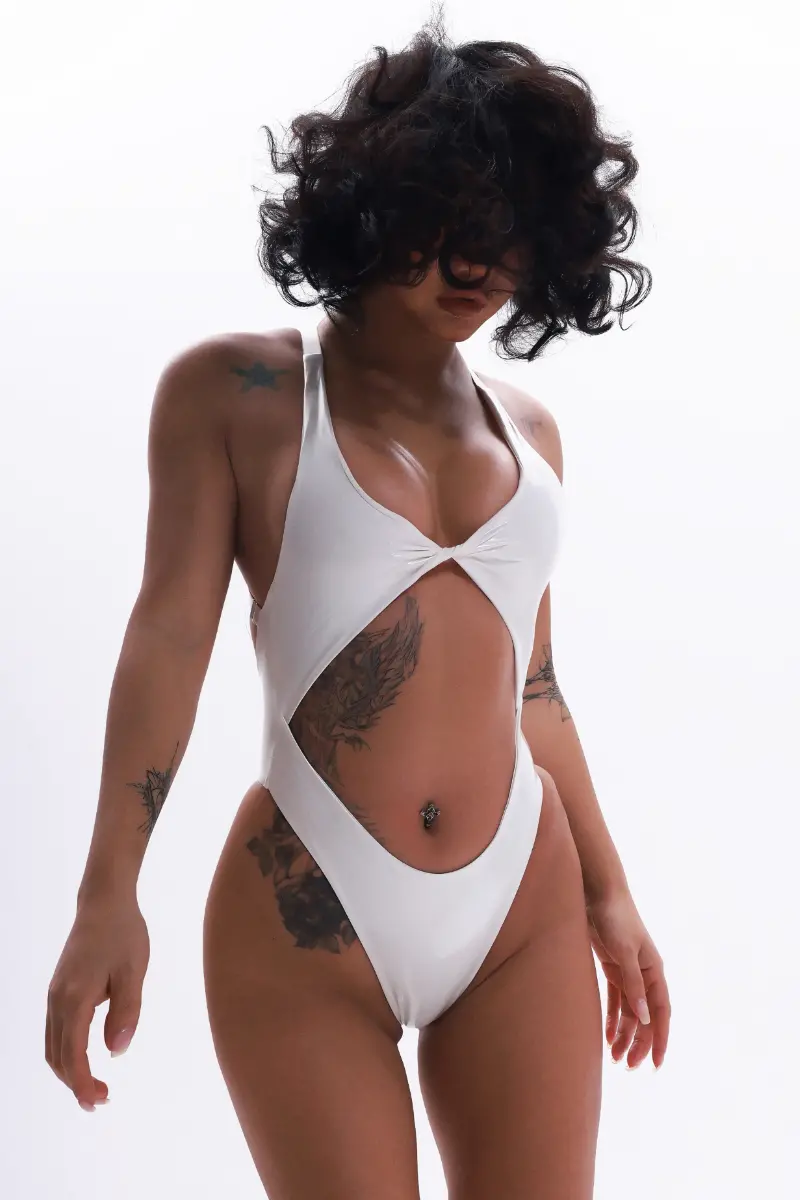 Madgamer Glamour Muse Bodysuit - White Pearl 1
