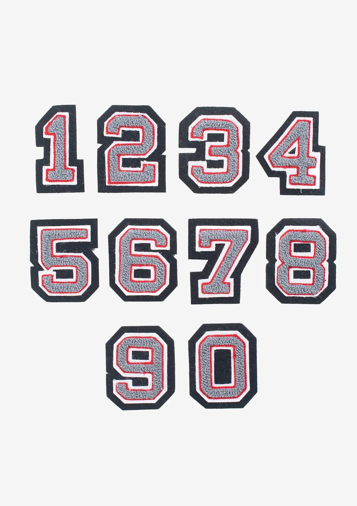 Chenille Patches - Numerals 1