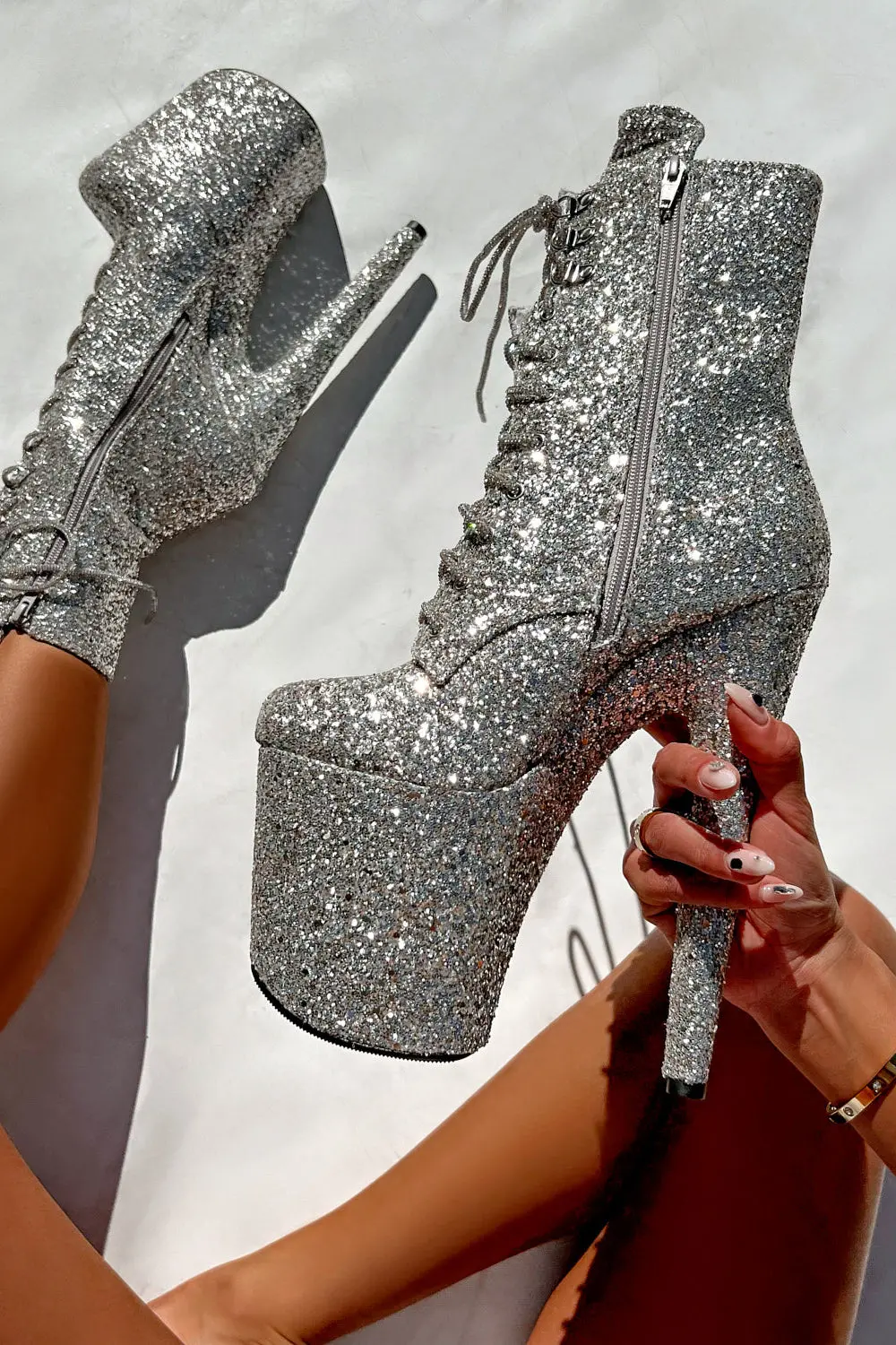 Hella Heels The Glitterati Xtra 8Inch Boots -  Monroe 1