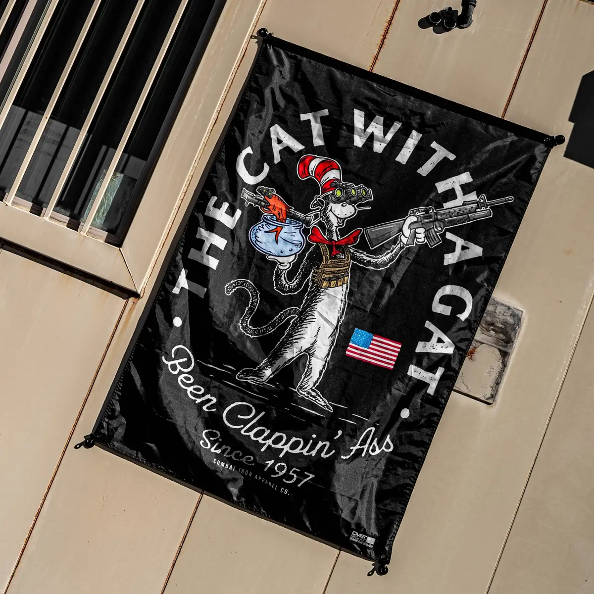 Cat With A Gat 3'X5' Flag 1
