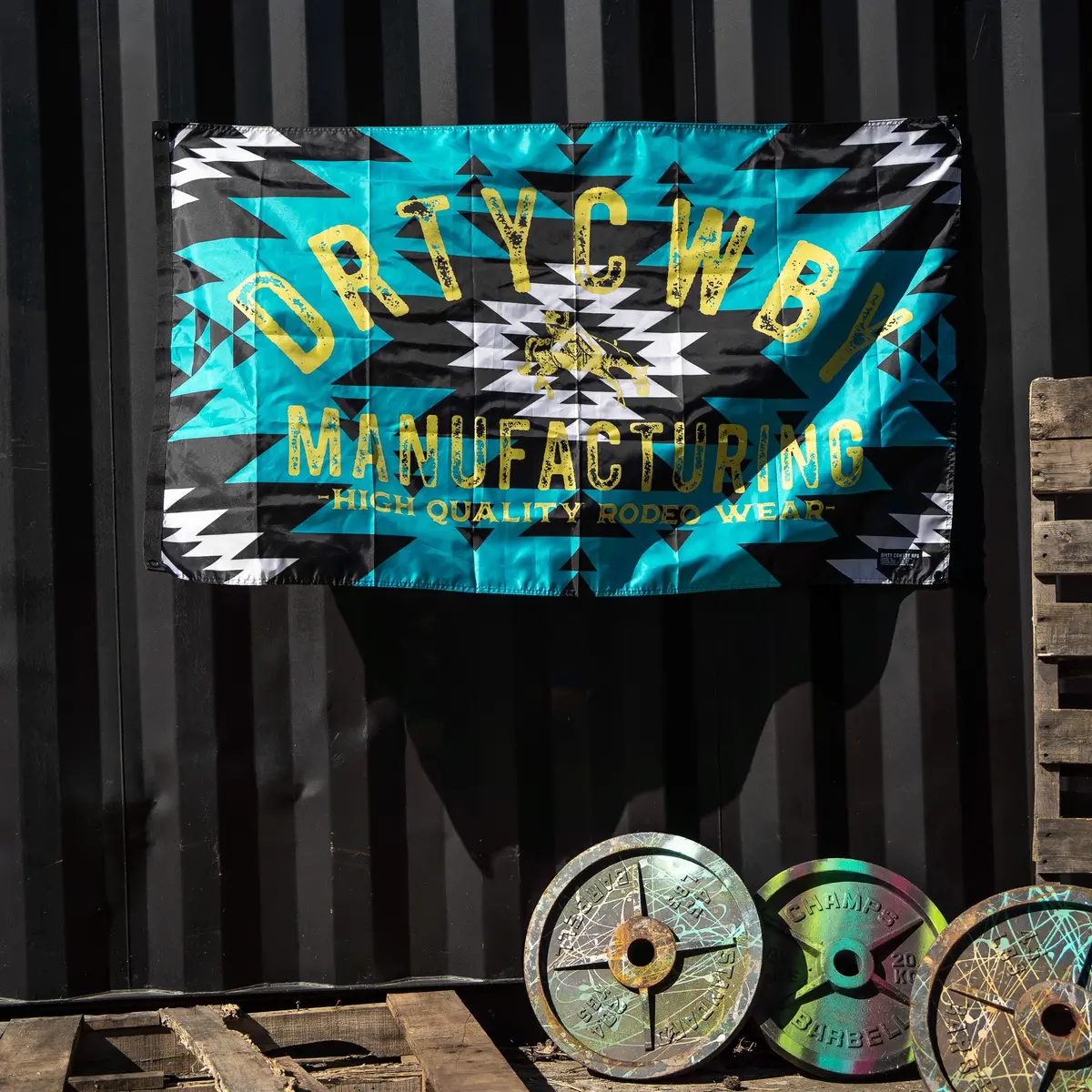 Aztec Dirty Cowboy Branded 3' X 5' Flag 1
