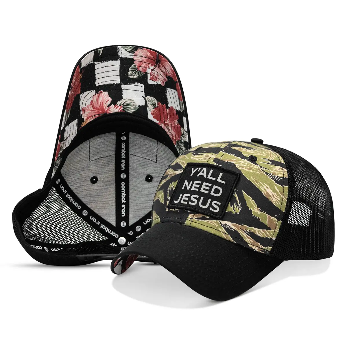Y'all Need Jesus Patch Original Ripstop Snapback Hat 1