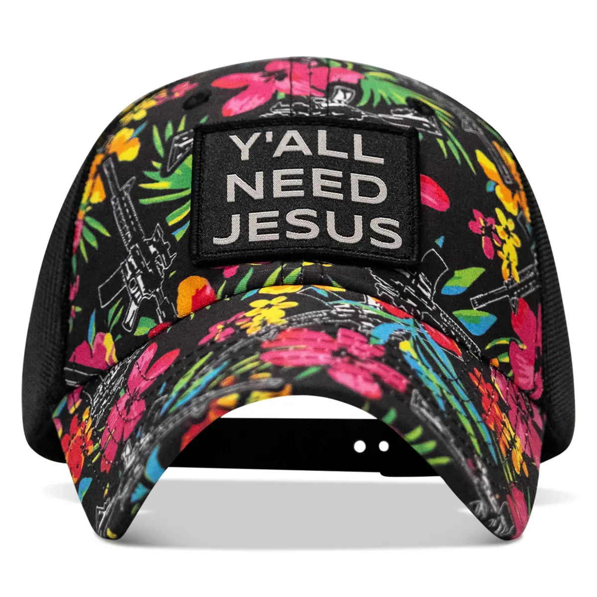 Y'all Need Jesus Patch Tactical Ripstop Mesh Snapback Hat 3