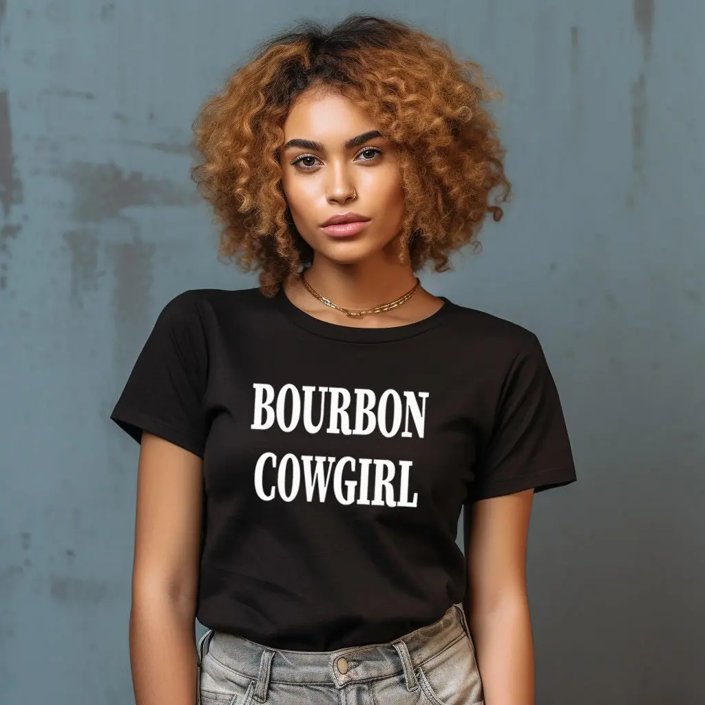 Bourbon Cowgirl Branded Graphic Tee T-Shirt 1