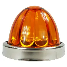 Legendary 3 Inch Watermelon Light W/ Ss Bezel - Amber Led / Amber Glass Lens 23003Aa-2 1