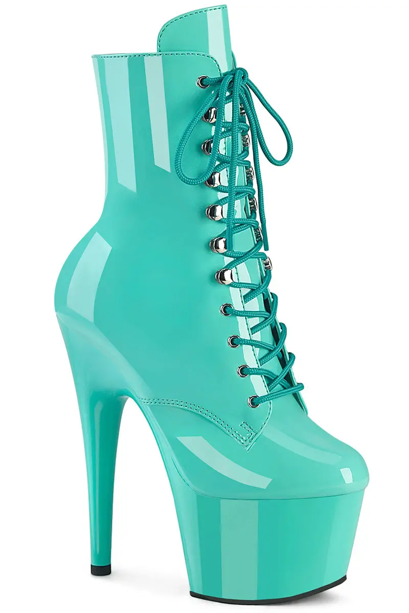 Pleaser Usa Adore-1020 7Inch Boots - Patent Aqua 1