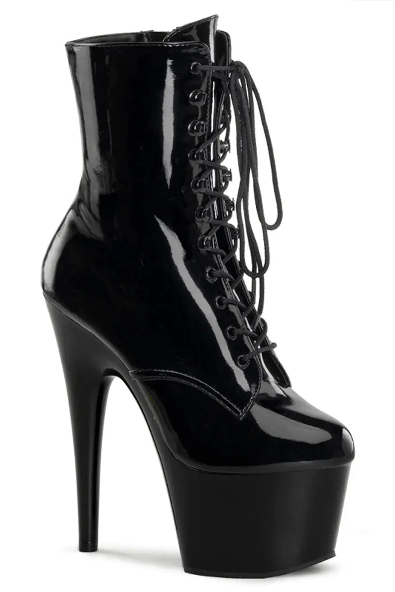 Pleaser Usa Adore-1020 7Inch Boots - Patent Black 1