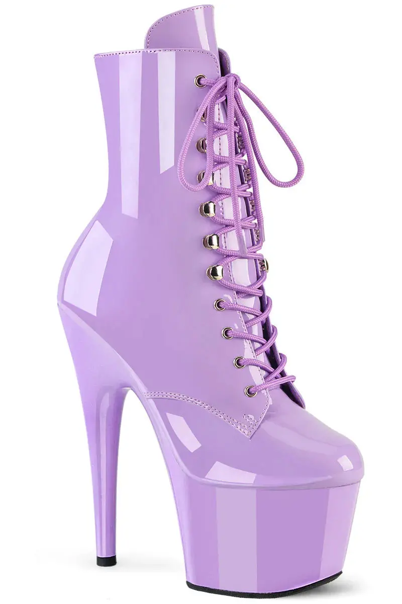 Pleaser Usa Adore-1020 7Inch Boots - Patent Lavender 1