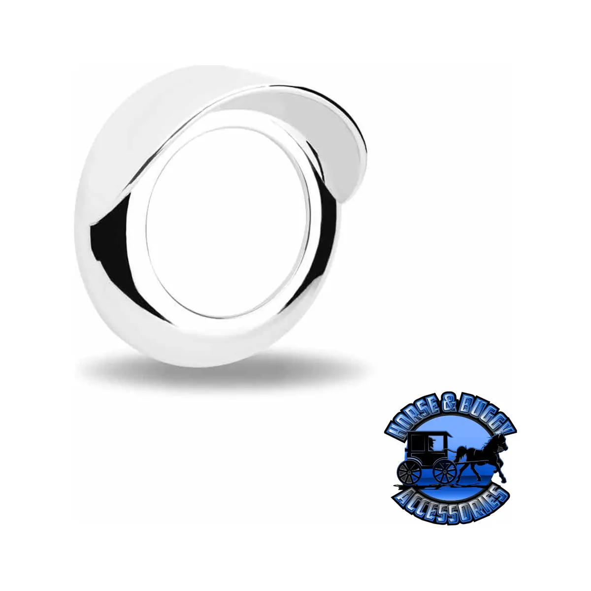 Tbez-2Ch5 2″ Lock On Round Bezel With Visor – Chrome Abs Plastic 1