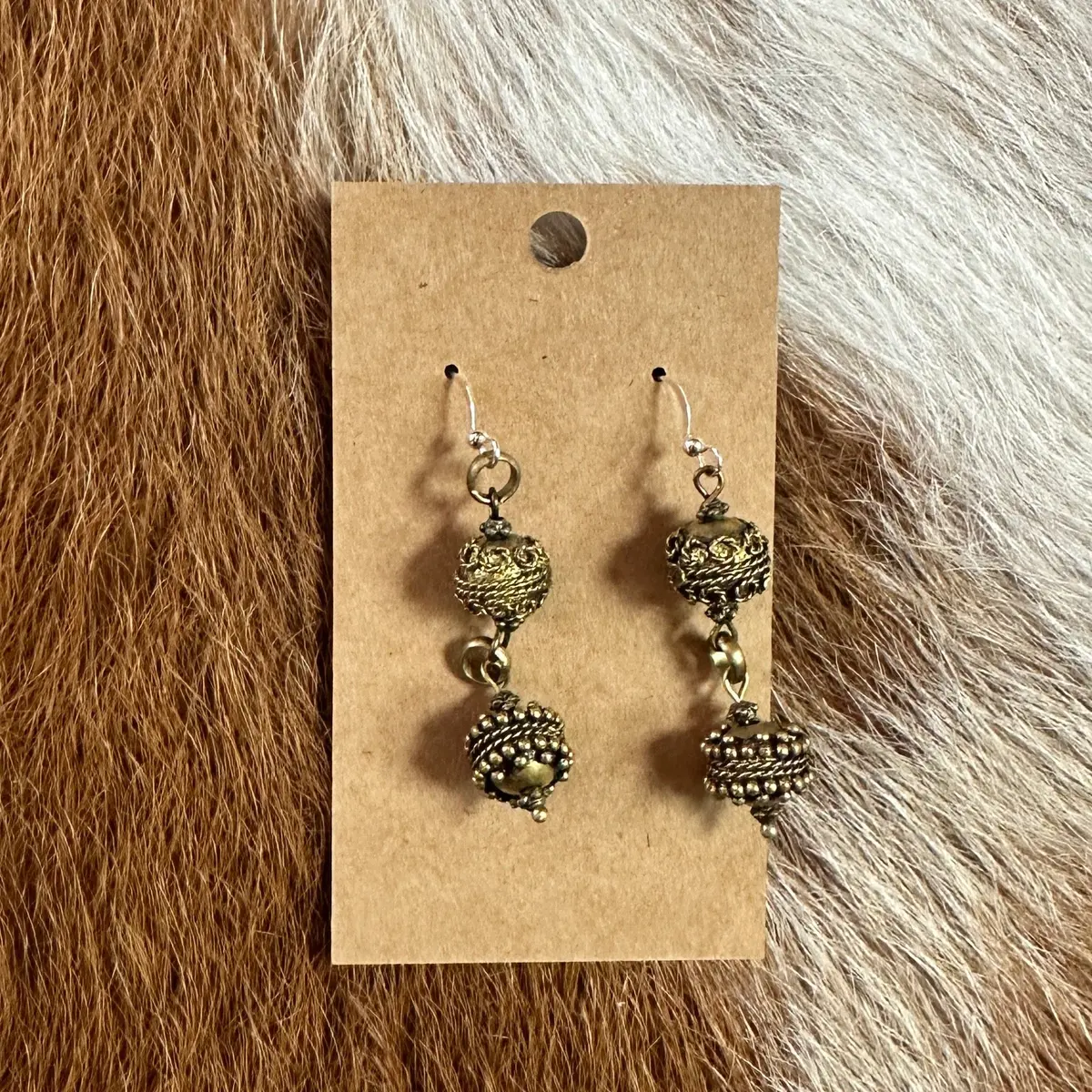 Ornate Gold Dangle Earrings - Amy Kaplan 1