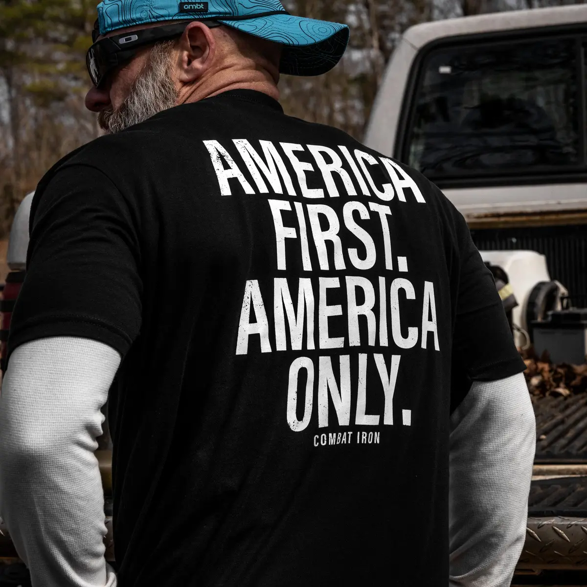 America First. American Only. Men's T-Shirt 8