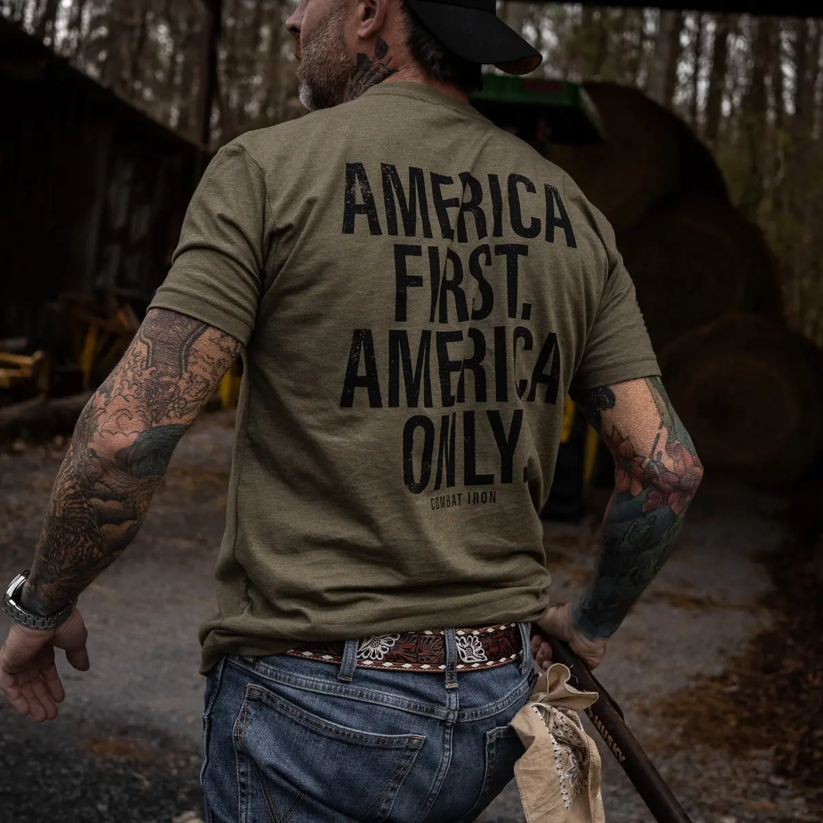 America First. American Only. Men's T-Shirt 17
