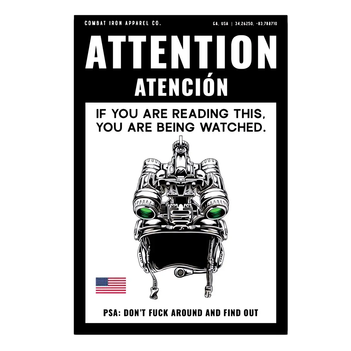 Attention You Are Being Watched Decal Sticker 1