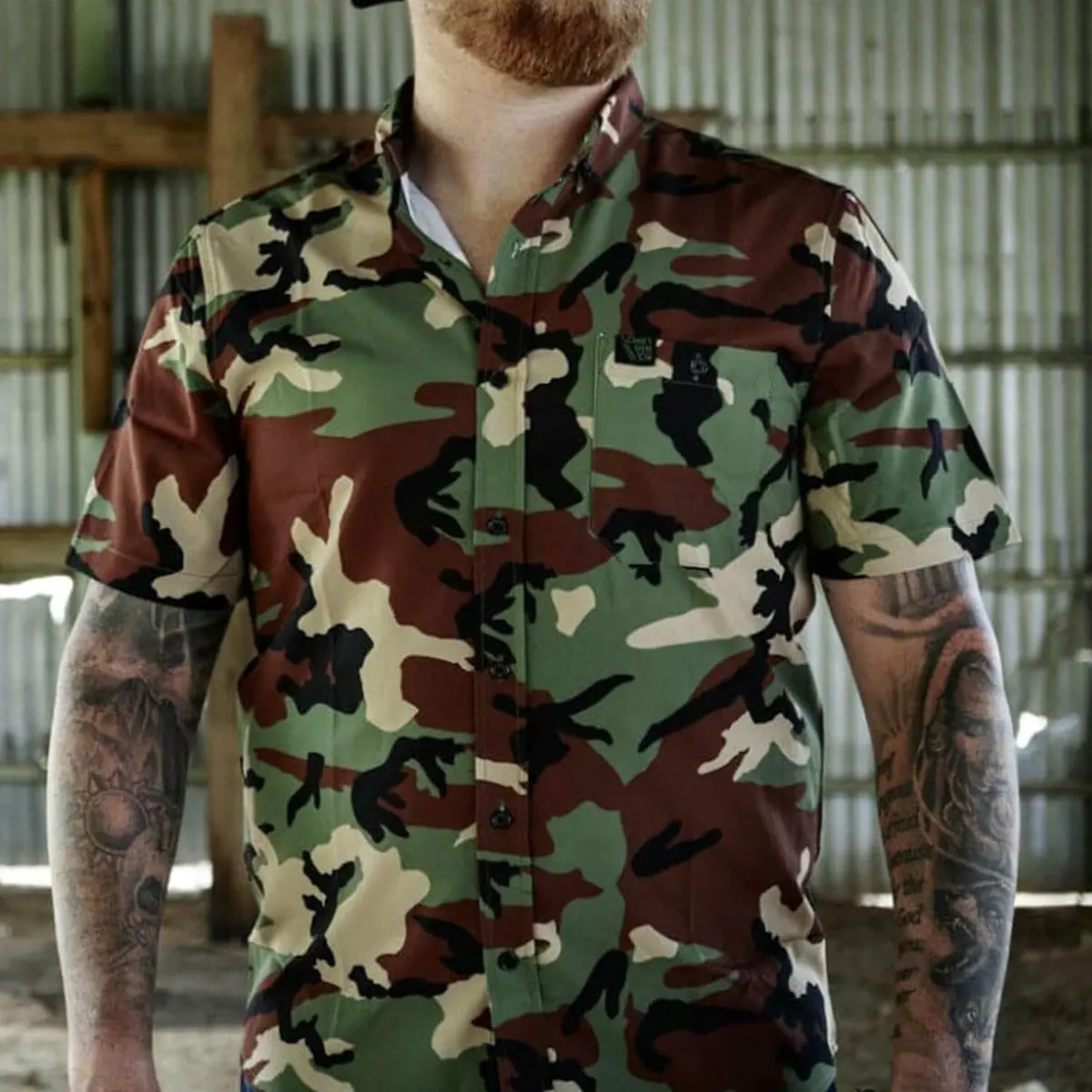Light Weight Button Up Short Sleeve 1