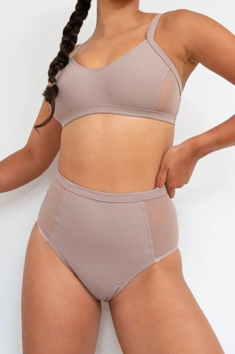 Lunalae Bellani High Waisted Bottoms - Recycled Mocha 1
