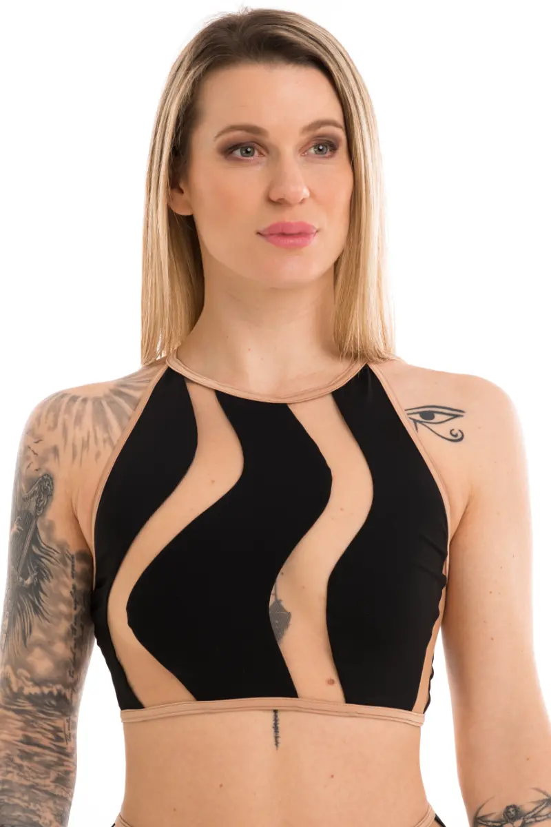 Poledancerka Rays Top - Black 1