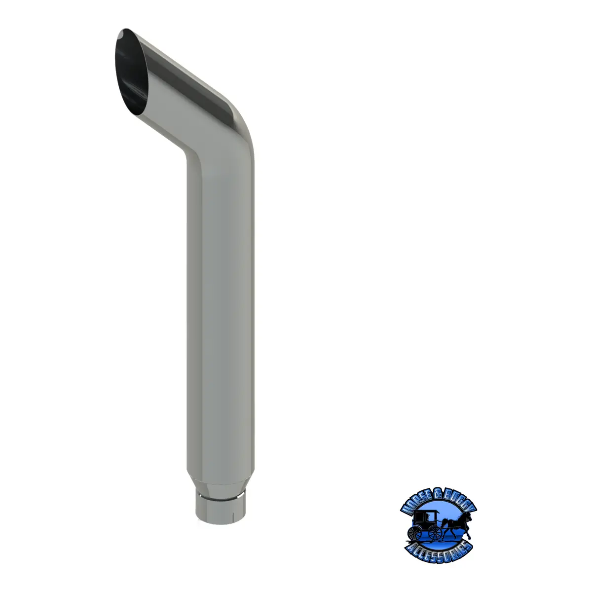 307D-036-1103 7"X36" Bullhorn Exhaust Stack - Reduced To 5" And Expanded Id 1