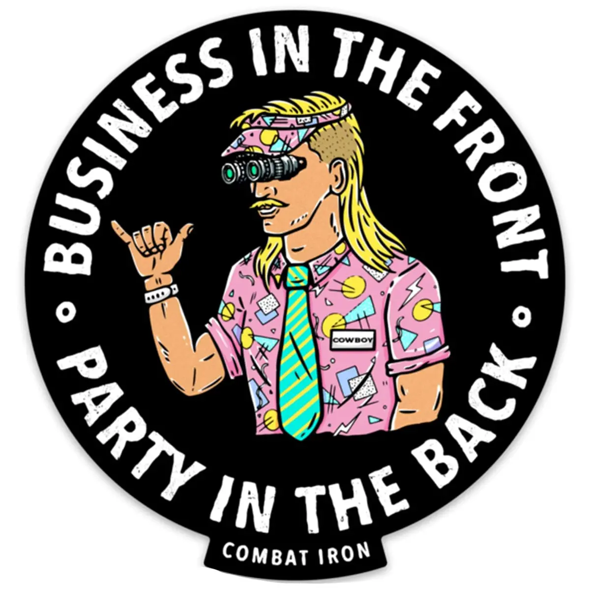 Business In The Front. Party In The Back. Rocker With Nods Decal 1