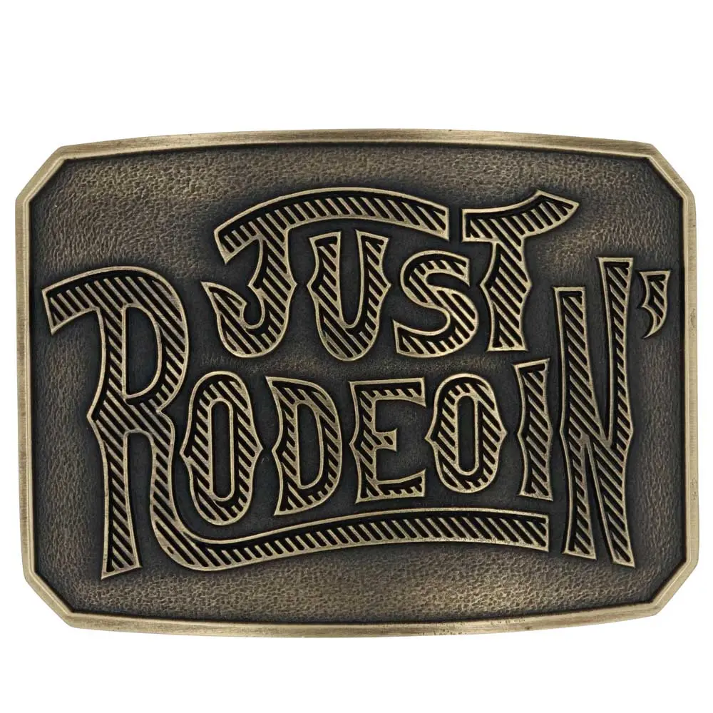 Just Rodeoin' Buckle By Montana Silversmiths For Bourbon Cowgirl 1