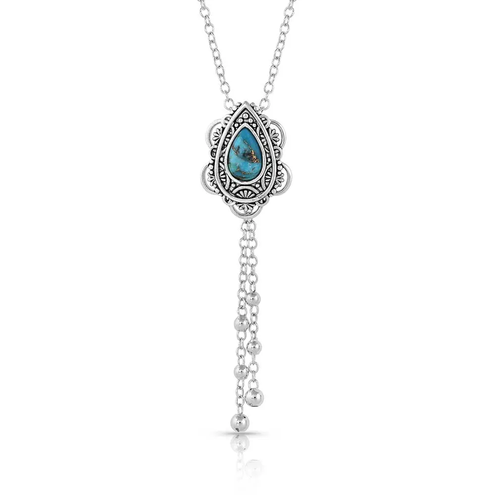 Lady Guadalupe Dangle Stone Necklace- Montana Silversmiths 1