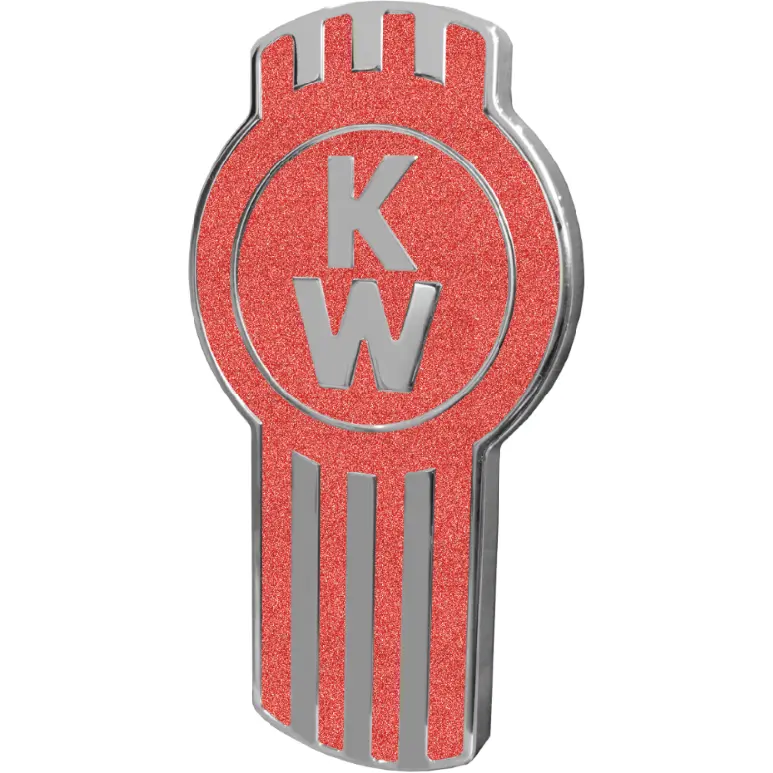 Ck-Eemkw-5781 Kenworth Emblem Engraved Metallic - Red 481 1