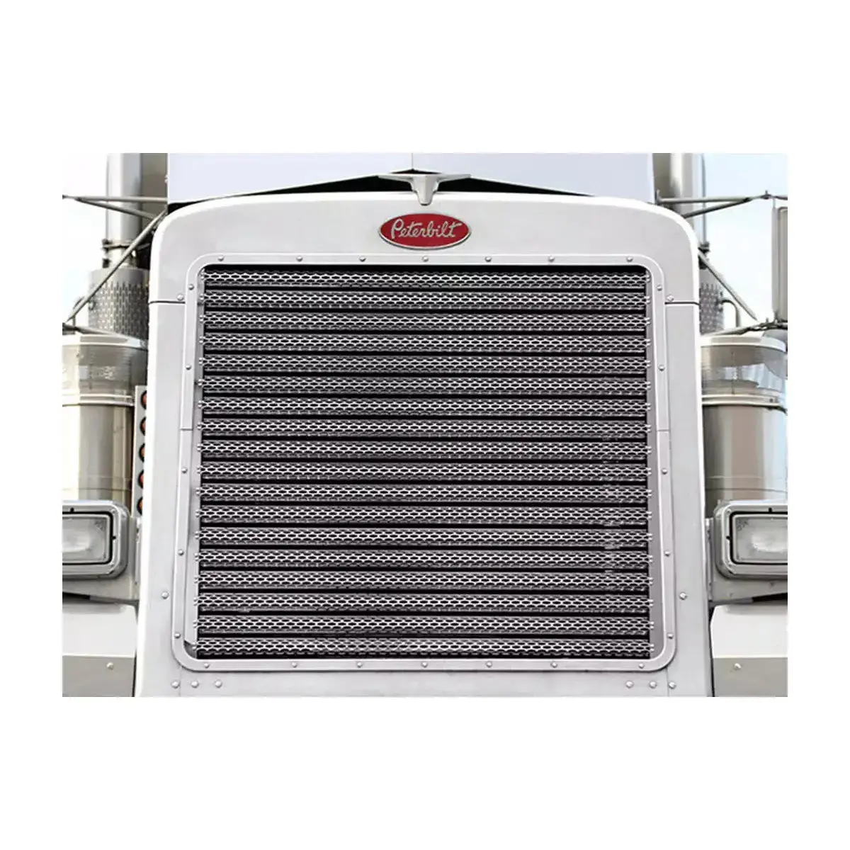 Rw-35129 Horizontal Python 18 Bar Grille Inserts W/ Oval Holes For Peterbilt 379 Extended Hood 1