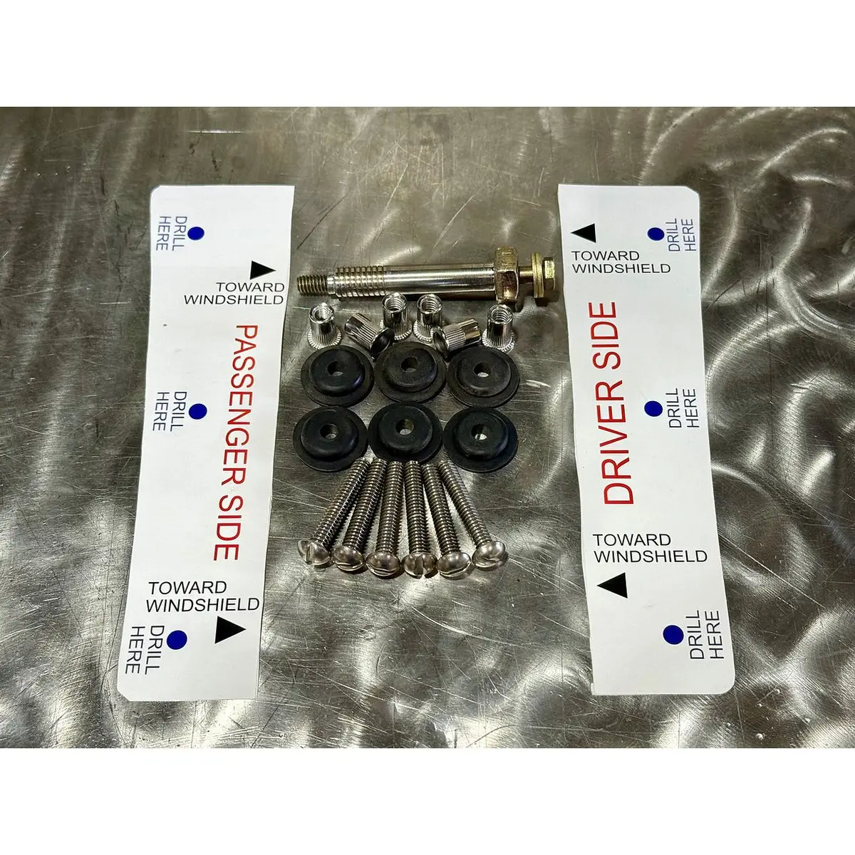 Rollin Low Paccar 2.1M Cab Visor Install Mounting Kit W/Templates 1