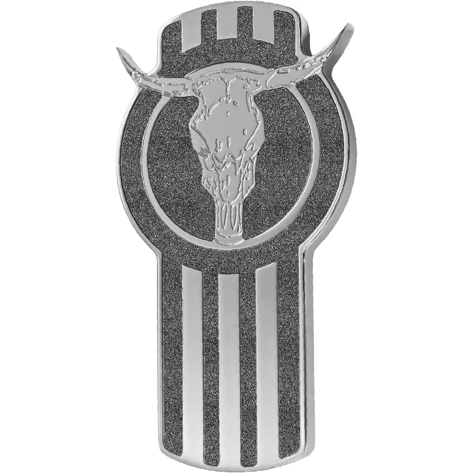 Kenworth Bullhorn Engraved Emblem Black Metallic 195 1