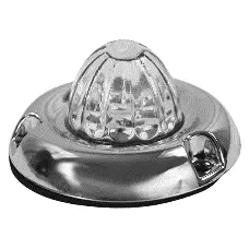 Legendary 1-1/2 Inch Watermelon Light W/ Curved Bezel- Amber Led / Clear Glass Lens 11002Ca-4 1