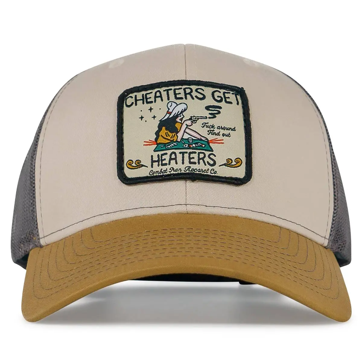 Cheaters Get Heaters Western Cowboy Patch Snapback 1