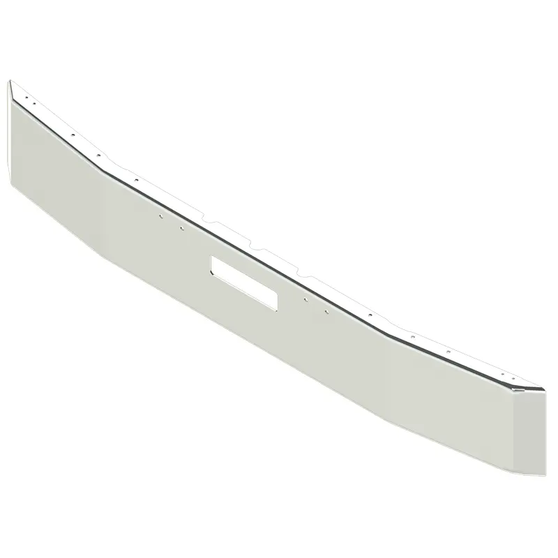 E-Cj-0010-05 16'' Freightliner Fld 120 Rolled End Bumper W/ 6'' Break-Back W/ Tow & Bolt Holes 1