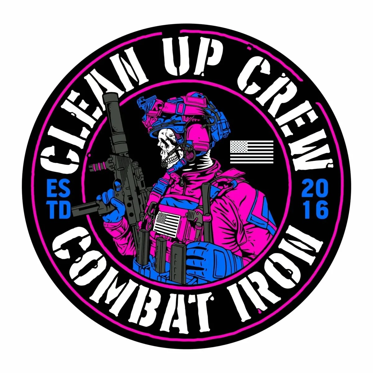 Clean Up Crew Operator Miami Decal Sticker 1