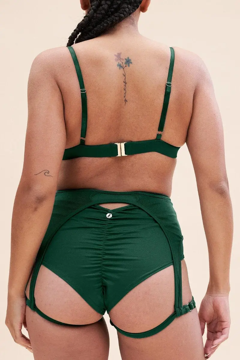 Lunalae Cora High Waist Bottoms - Recycled Moss Green 2