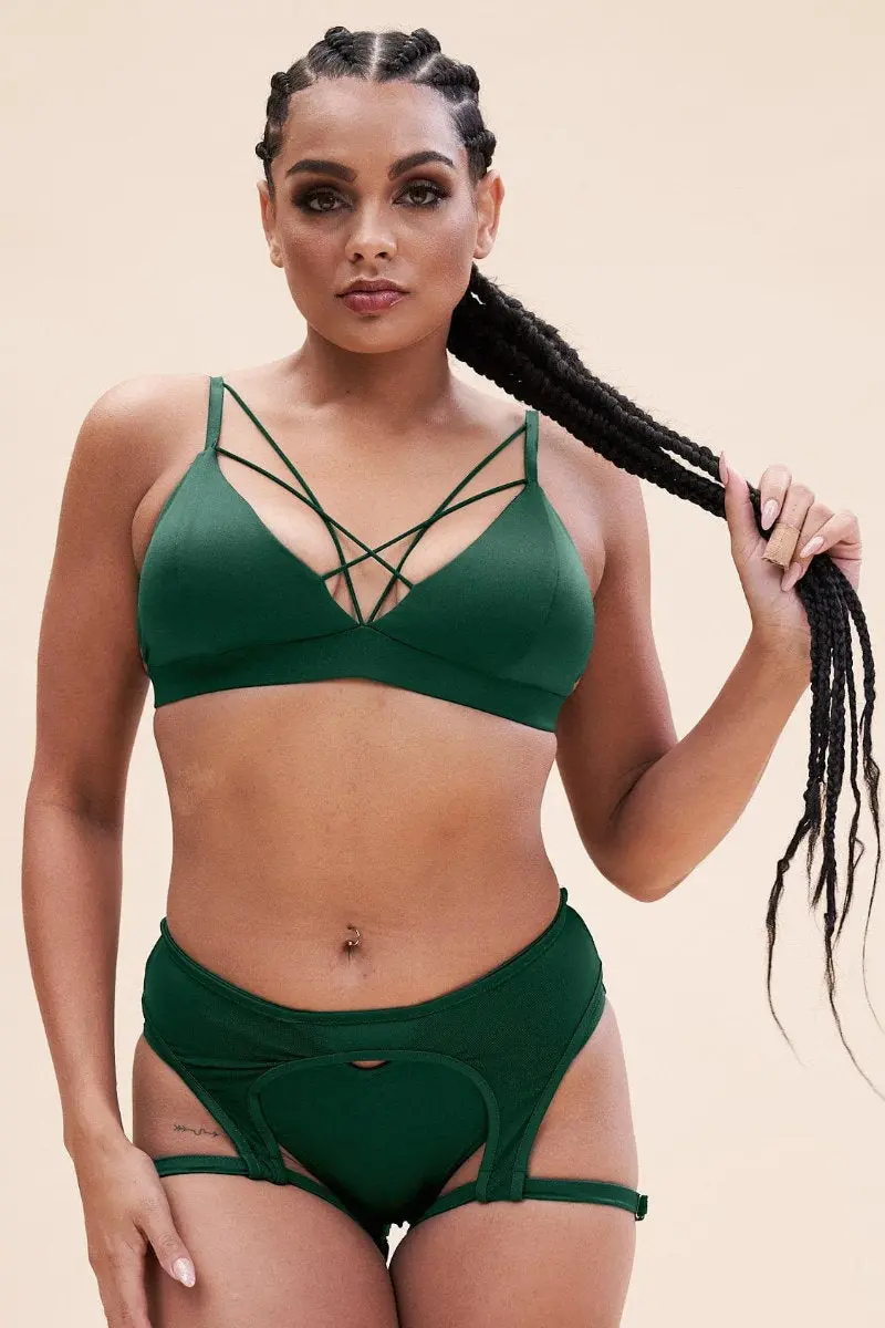 Lunalae Lily Top - Recycled Moss Green 1