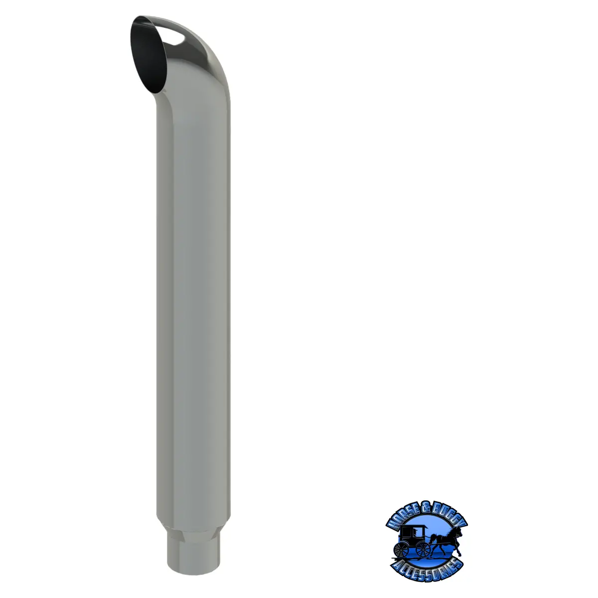 206B-114-1103 6" Reduced To 5" Curved Exhaust Stack - 114" Long 1