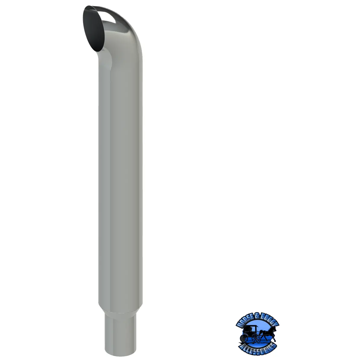 207G-064-1103 7"X64" Curved Exhaust Stack - Reduced To 5" And Extended Od 1