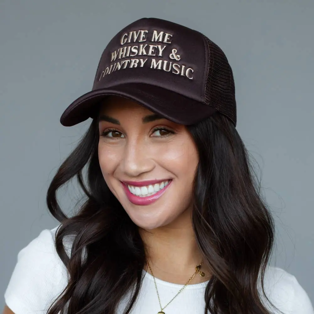 Give Me Whiskey & Country Music Trucker Hat 1