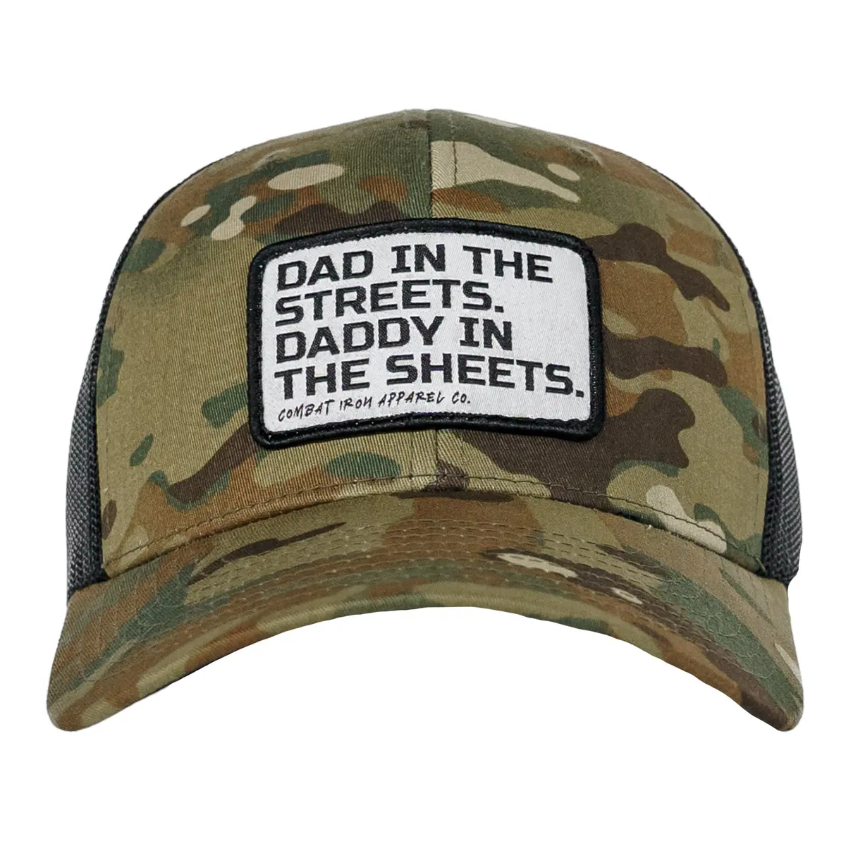 Dad In The Streets. Daddy In The Sheets. White Patch Snapback Hat 14