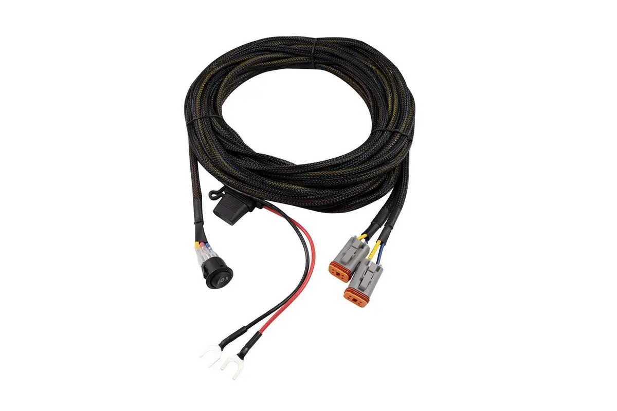 Diode Dynamics - Light Duty Dual Output 4-Pin Wiring Harness (Stage Series W/ Backlight) 1