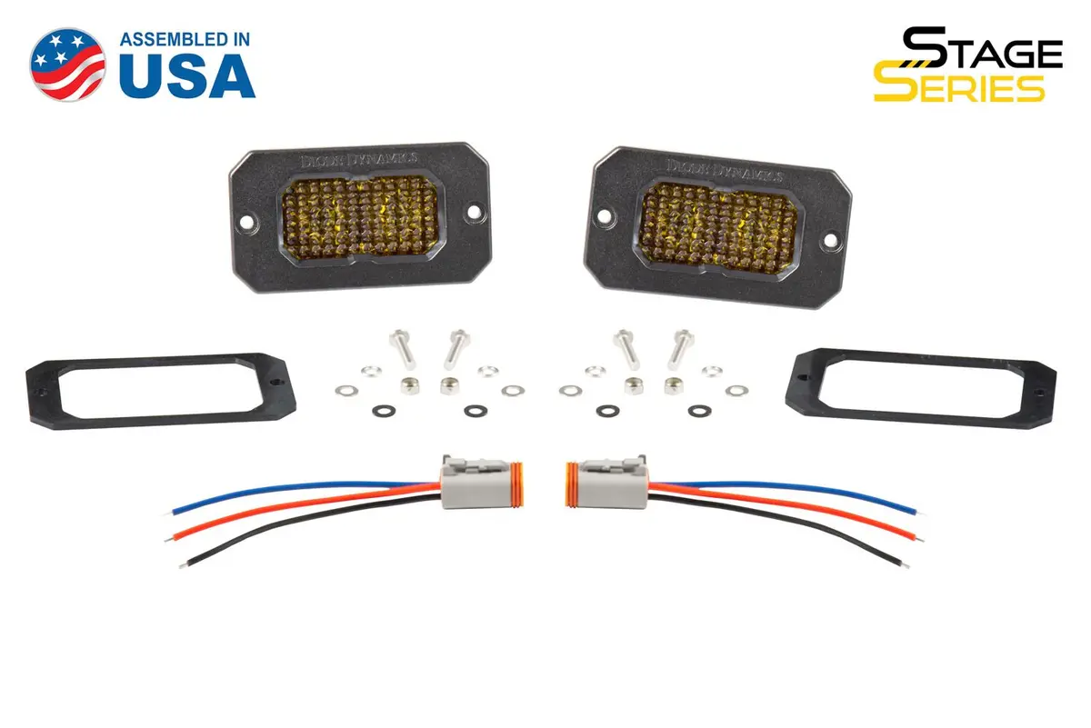 Diode Dynamics - Stage Series 2" Yellow Flush Mount Led Pod 1