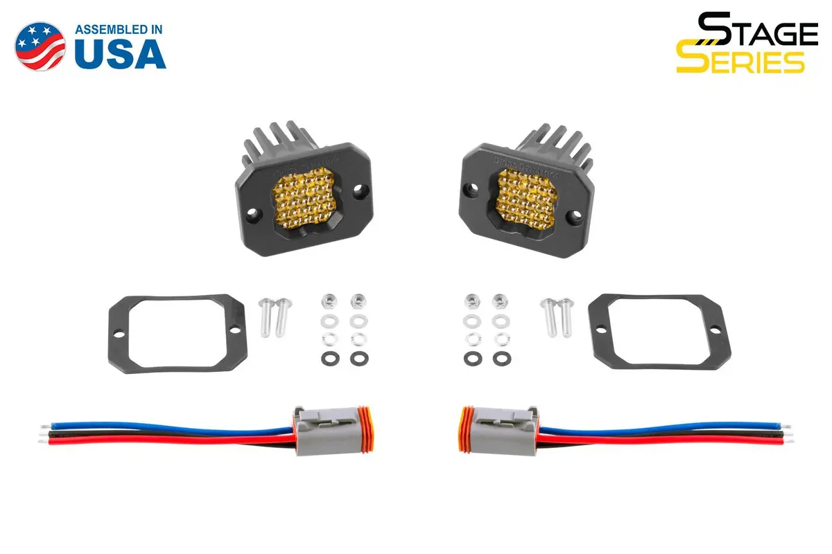 Diode Dynamics - Stage Series C1 Yellow Flush Mount Led Pod 1
