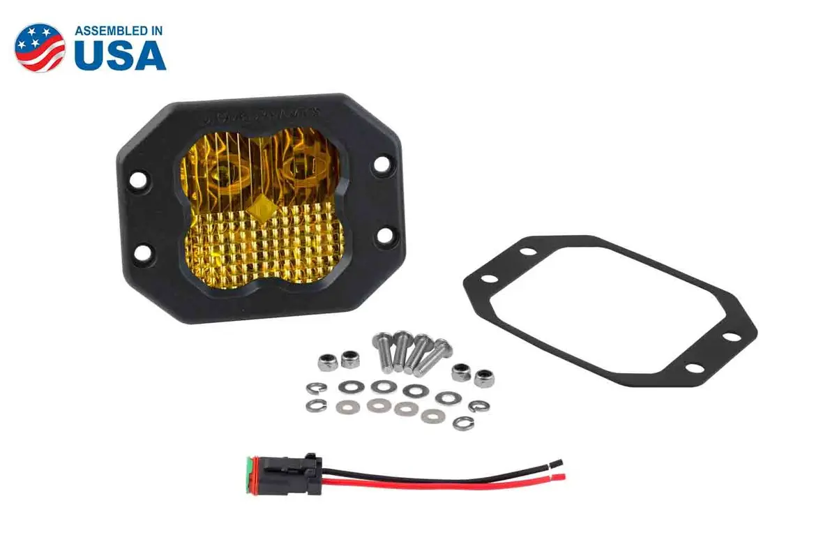 Diode Dynamics - Stage Series 3" Sae/Dot Amber Flush Led Pod (Single) 1