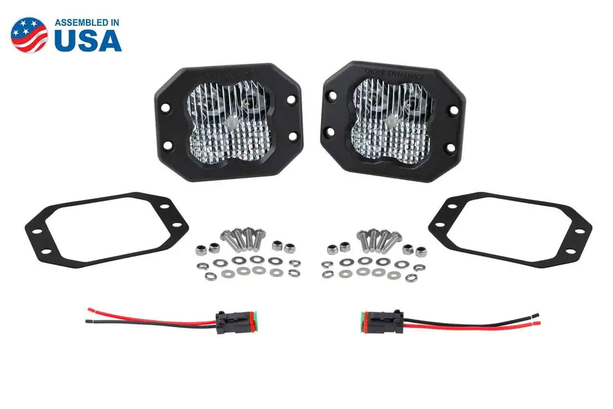 Diode Dynamics - Stage Series 3" Sae/Dot White Flush Led Pod (Pair) 1