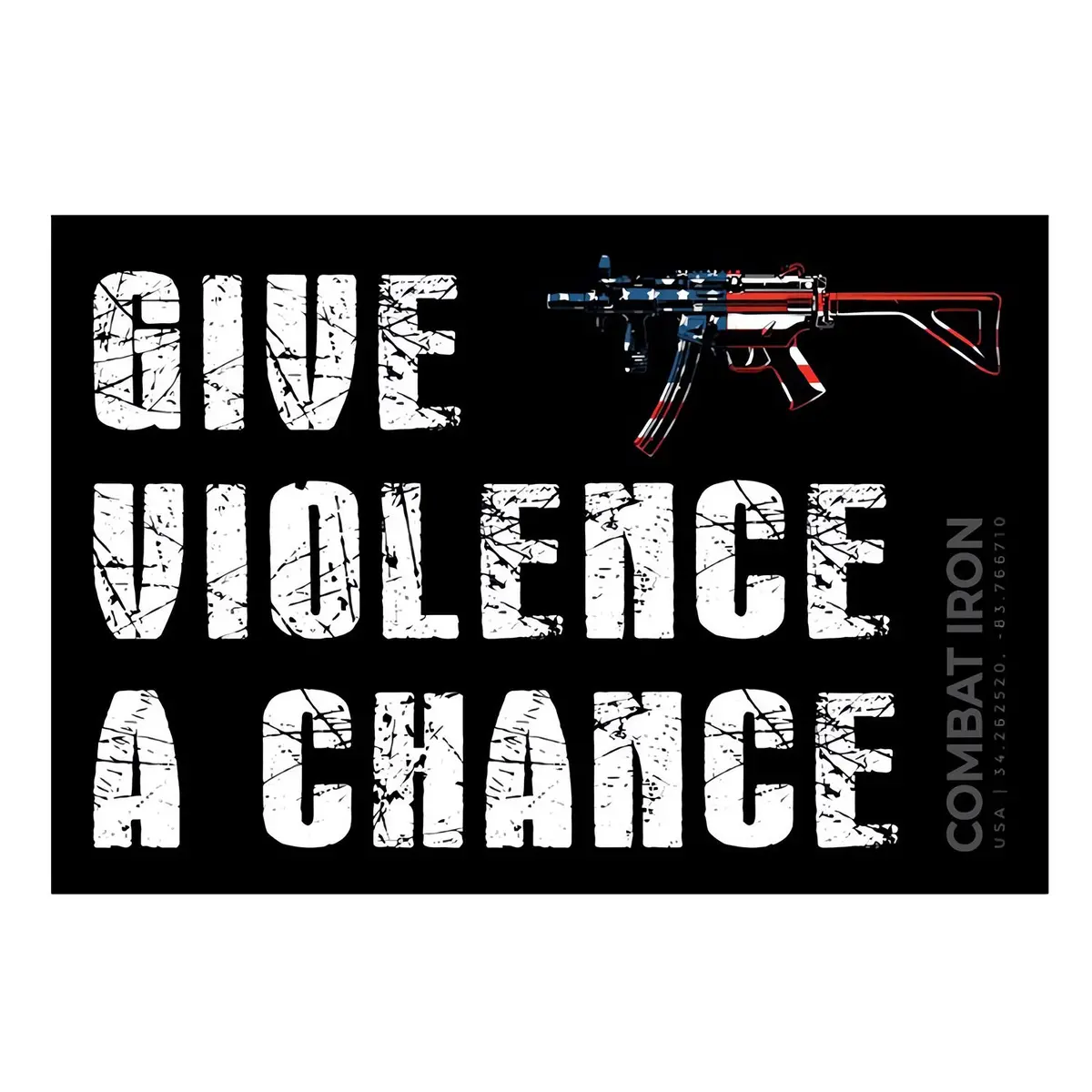 Give Violence A Chance Usa Decal 1