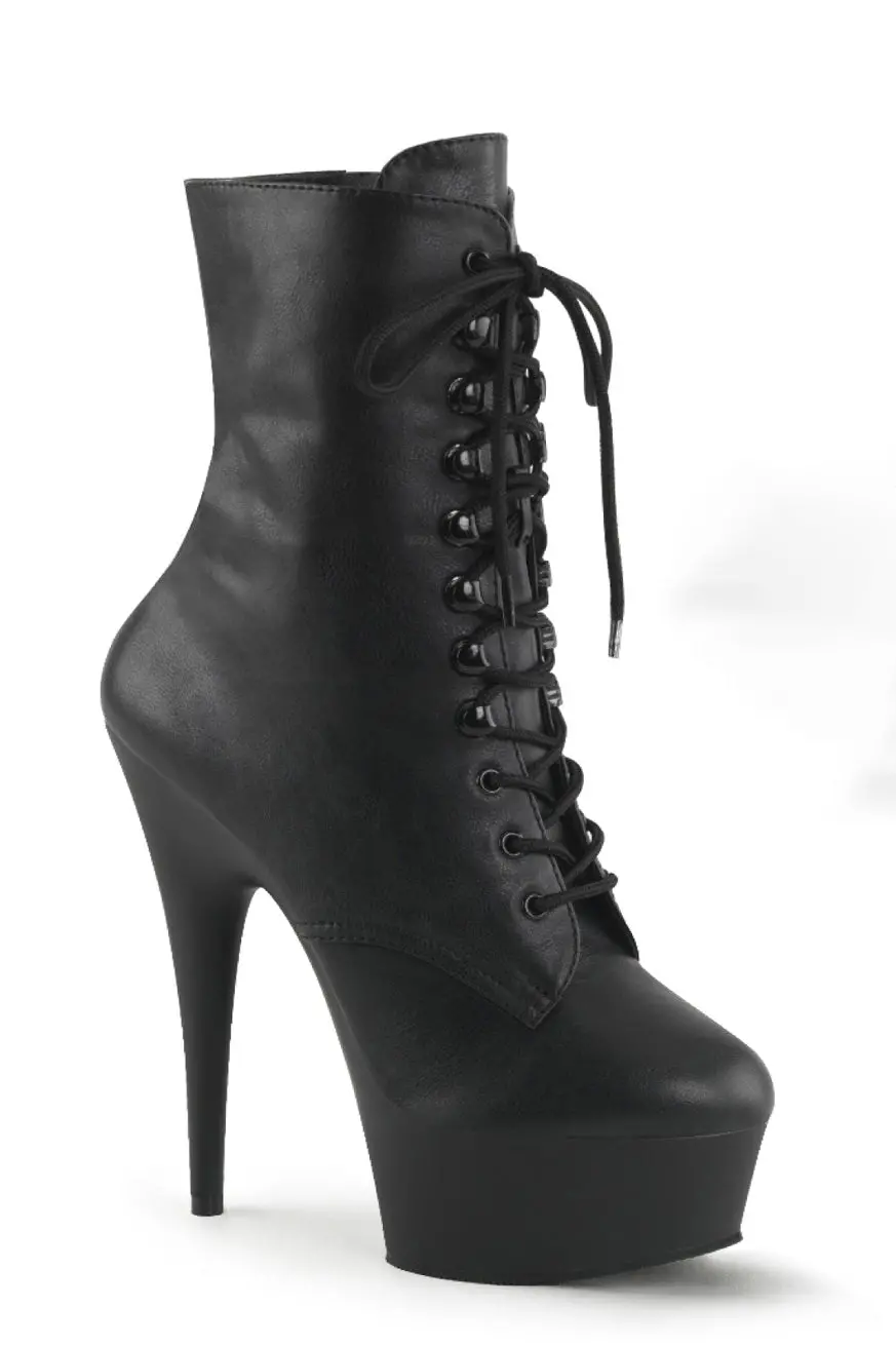 Pleaser Usa Delight-1020 6Inch Boots - Matte Black 1